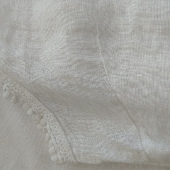 Valentina Naldi white sleeveless Italian linen lace top medium beachy coastal - Picture 7 of 10